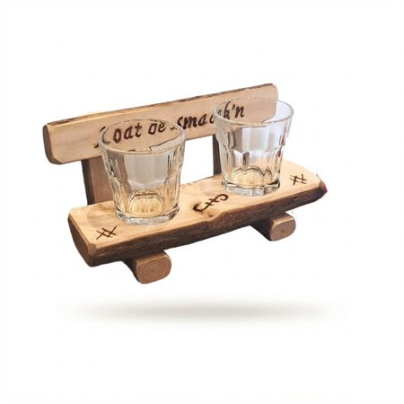 Houten bank 'Loat oe Smaak'n'