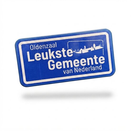 Emaille bord leukste gemeente
