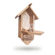 Vogelhuisje met tekst
