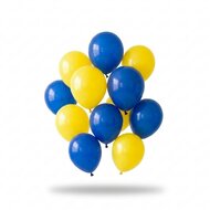 Ballonnen geel/blauw 10 stuks