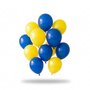 Ballonnen geel/blauw 10 stuks